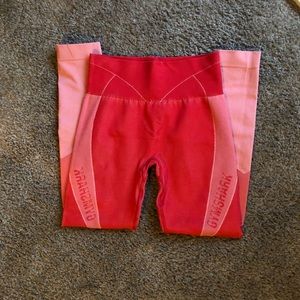 Gymshark Turbo Seamless Leggings in Brick Red